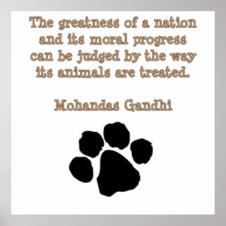 Poster PawPrintGhandi