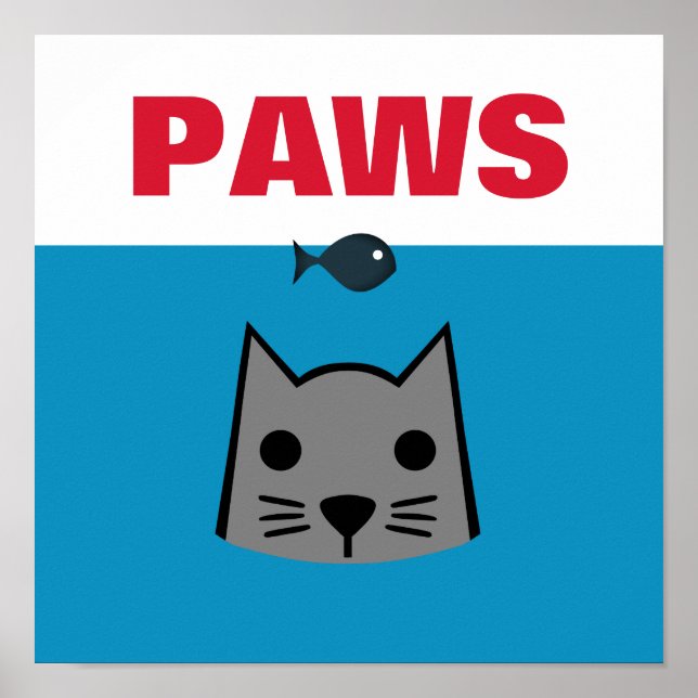 Poster Paws, Chat (Devant)