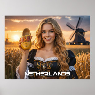POSTER PAYS-BAS - NÉERLANDAIS