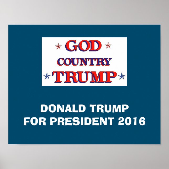 POSTER PAYS DE DIEU TRUMP (Devant)
