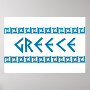 Poster pays de grèce nom du symbole grec