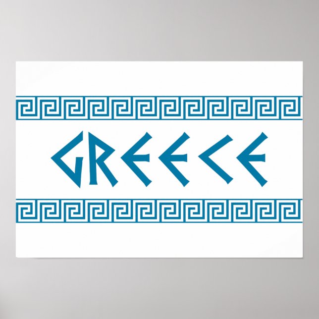 Poster pays de grèce nom du symbole grec (Devant)