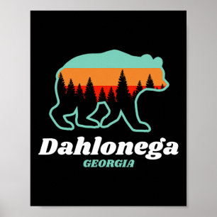 Poster Pays des montagnes de l'ours Dahlonega Géorgie