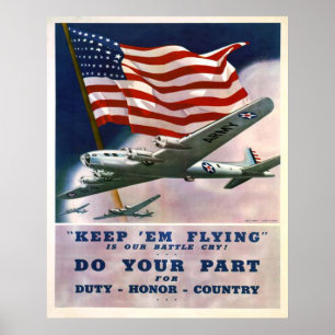 Poster Pays d'honneur de service