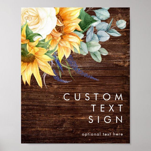Poster Pays Gras Fleur de Tournesol Cartes et Cadeaux Per (Devant)