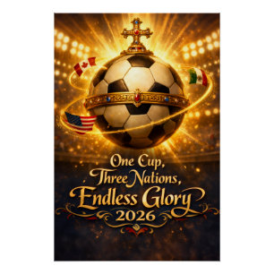 Poster Pays hôtes de la Coupe du monde 2026 États-Unis Me