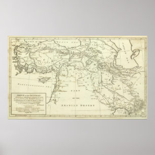 Poster Pays situés entre Chiraz