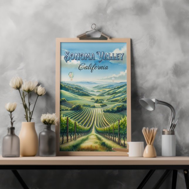 Poster Pays vinicole de Sonoma Valley en Californie (Créateur téléchargé)