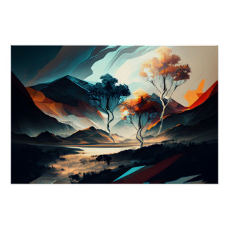 Poster Paysage Abstrait