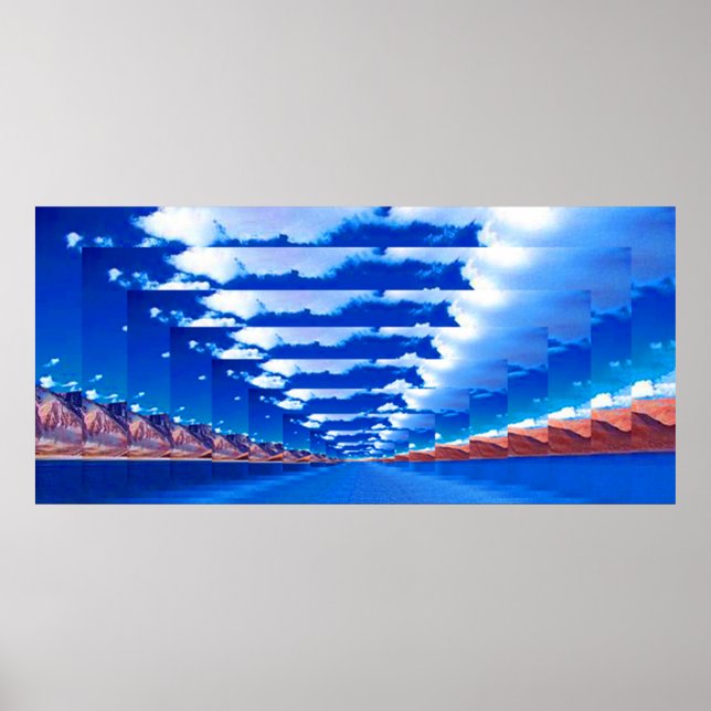 Poster Paysage Abstrait (Devant)