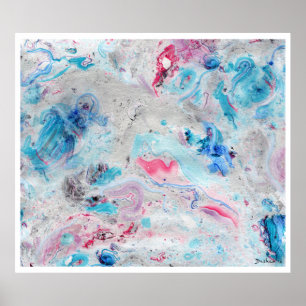 Poster Paysage Abstrait coloré moderne.