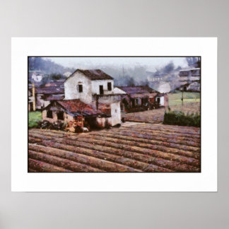 Poster Paysage agricole Farmstead Country Garden
