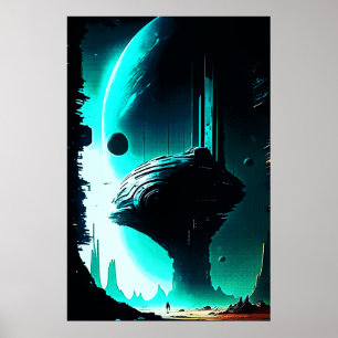Poster Paysage Alien de science-fiction 103