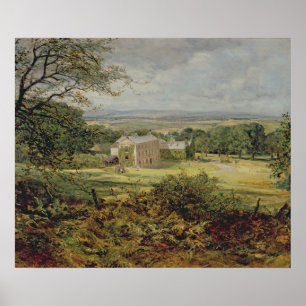 Poster Paysage anglais avec une maison, 19ème siècle