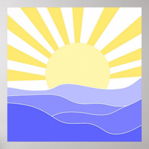 Poster paysage art abstrait