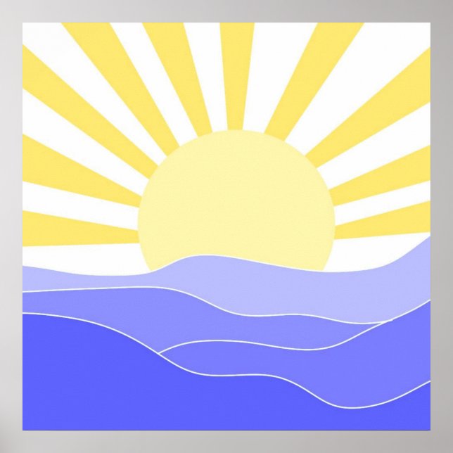 Poster paysage art abstrait (Devant)