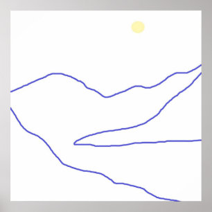 Poster paysage art abstrait