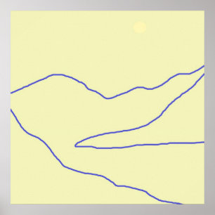 Poster paysage art abstrait