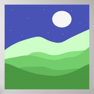 Poster paysage art abstrait