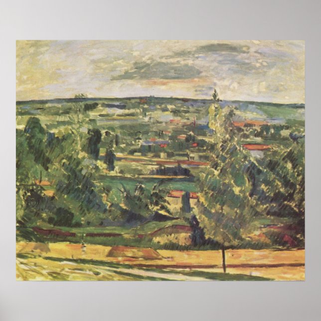 Poster Paysage au Jas-de-Bouffan - Paul Cezanne (Devant)