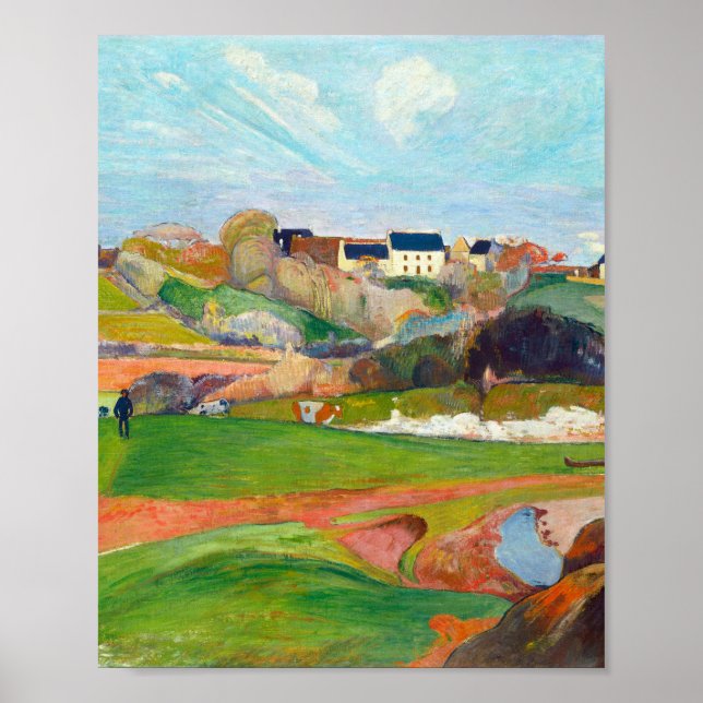 Poster Paysage au Pouldu par Paul Gauguin (Devant)