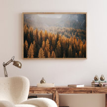 Paysage Automne Vue Montagne Automne Avec Jaune