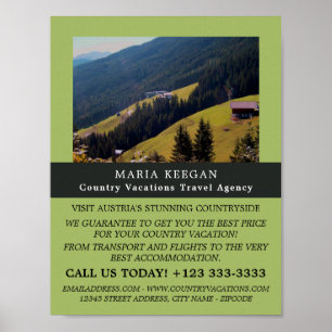 Poster Paysage autrichien, Agence de Voyage Publicité