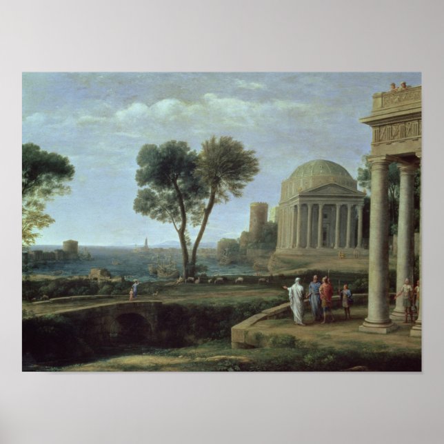 Poster Paysage avec Aeneas à Delos, 1672 (Devant)
