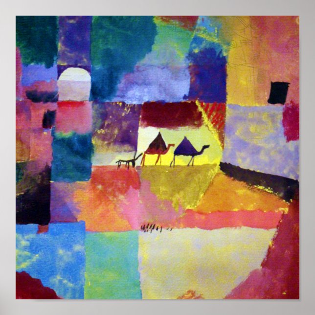 Poster Paysage avec chameaux, Paul Klee (Devant)