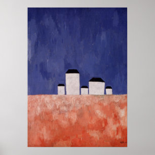 Poster Paysage avec cinq maisons, vers 1932