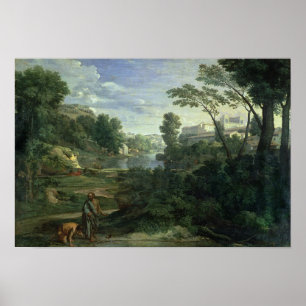 Poster Paysage avec Diogène, 1648