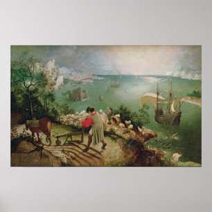 Poster Paysage avec la chute d'Icarus, c.1555