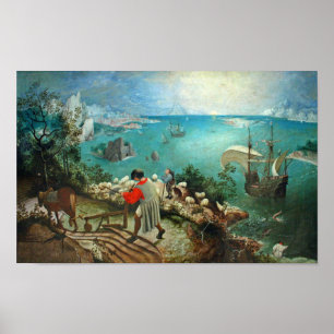Poster Paysage avec la chute d'Icarus Pieter Bruegel