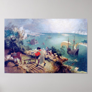 Poster Paysage avec la chute d'Icarus, Pieter Bruegel