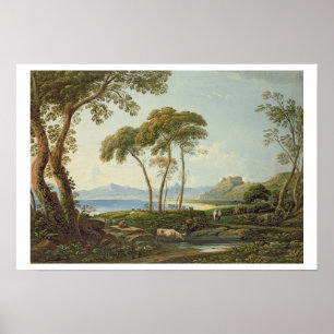 Poster Paysage avec le château de Harlech