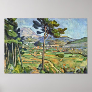 Poster Paysage avec le viaduc (Mont Sainte-Victoire)