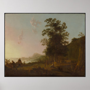 Poster Paysage avec le vol en Egypte