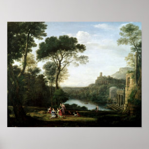 Poster Paysage avec l'Egeria de nymphe