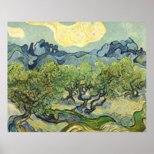 Poster Paysage avec Olive Vincent Willem van Gogh