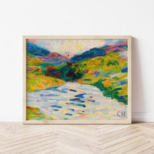 Poster Paysage avec rivière   Curt Herrmann