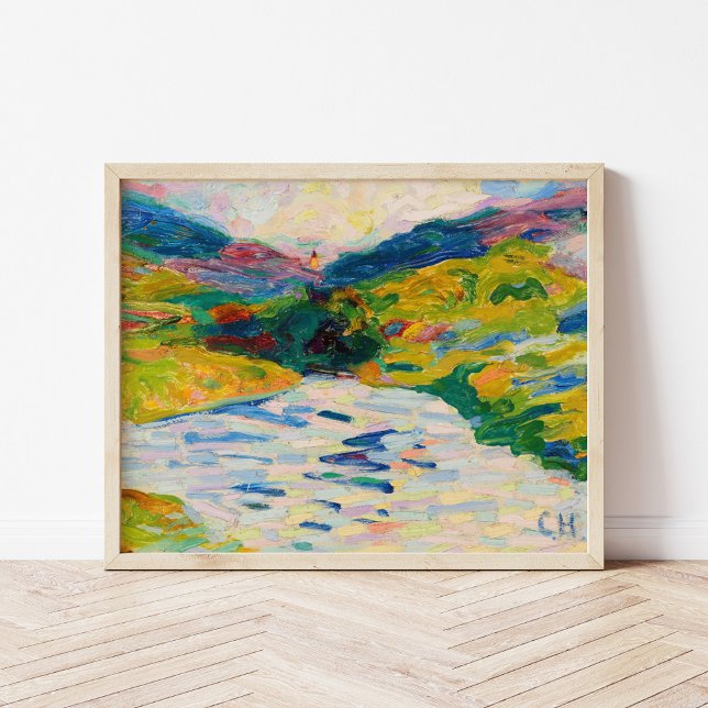 Poster Paysage avec rivière | Curt Herrmann (Créateur téléchargé)