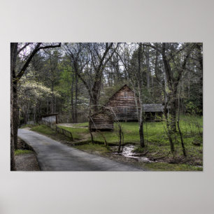 Poster Paysage Cabine rustique de Cades Cove