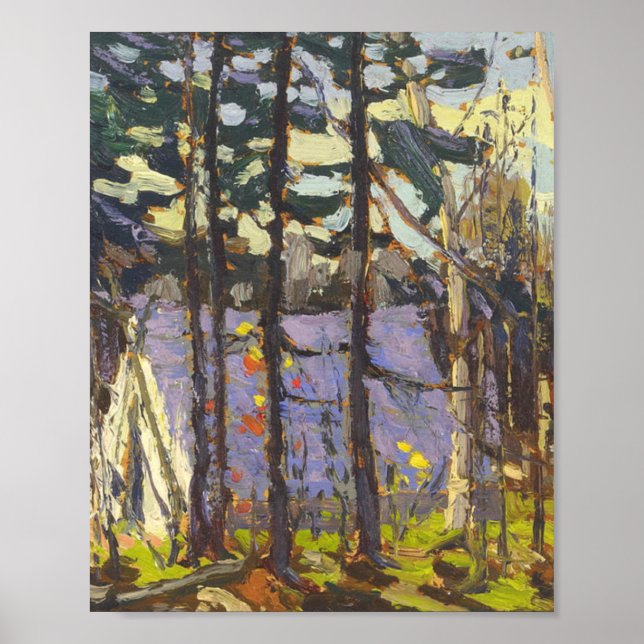 Poster Paysage canadien - Camp d'artiste par Tom Thomson (Devant)