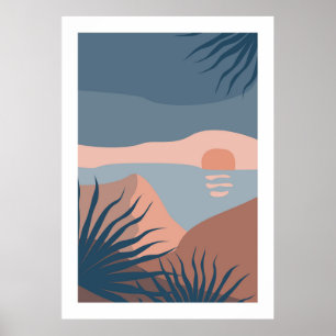 Poster Paysage coloré abstrait