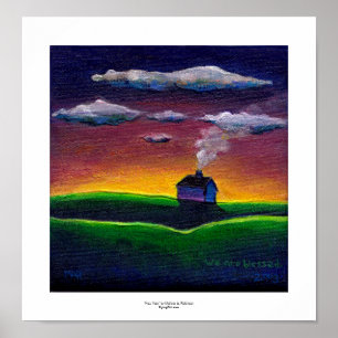 Poster Paysage coloré le matin lumière art de la nouvelle