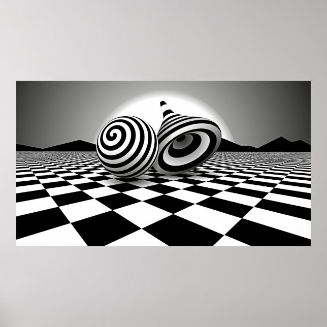 Poster Paysage d'art opérationnel (Devant)