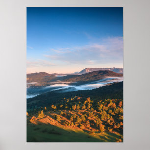 Poster Paysage d'automne époustouflant de Šilentabor, Slo