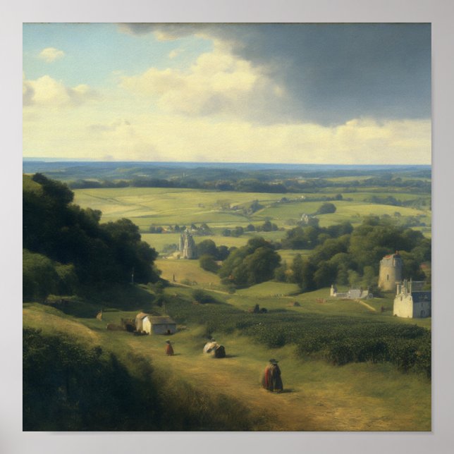 Poster Paysage de Cherbourg, les années 1850 (Devant)