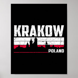 Poster Paysage de Cracovie Pologne 