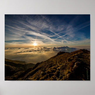 Poster Paysage de Dawn Sun Mountain